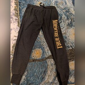 True Religion Women's Black Jogger Pants